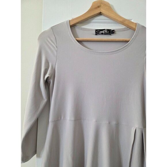 SIMPLI Asymmetrical Scoop Neck Blouse 2 - Picture 2 of 10